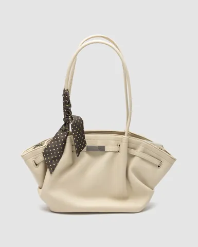 Hudson Bag Cream/Silver